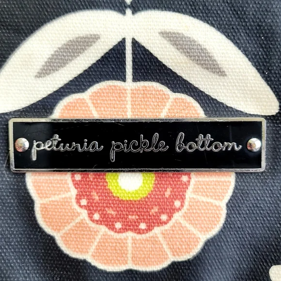Petunia Pickle Bottom Diaper Bag lg backpack & shoulder bag peach/black floral